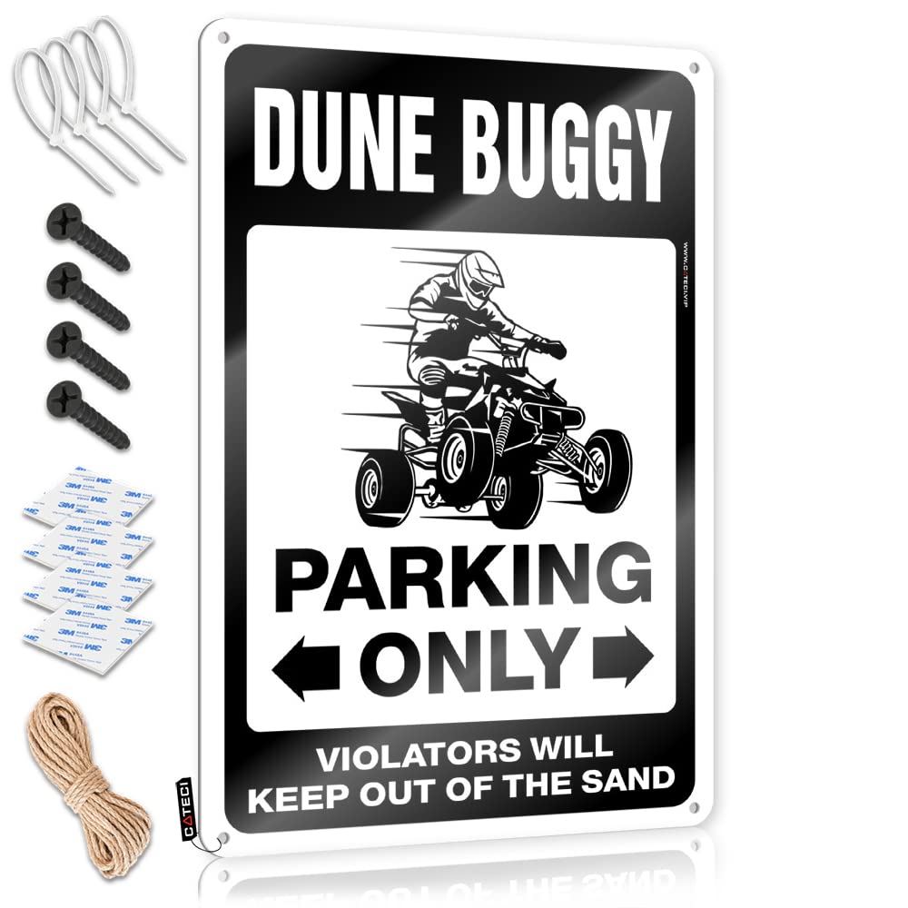 Dune Buggy Parking Only Front Entrance Decor Restaurant Hanging | Sarcastic Tin Metal Decor Accessories Vintage Metal Wall Decor(20X30CM)