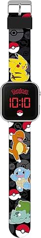 Montre Bracelet Pokémon POK4322 - Cadran Et Sangle Imprimés, Affichage LED