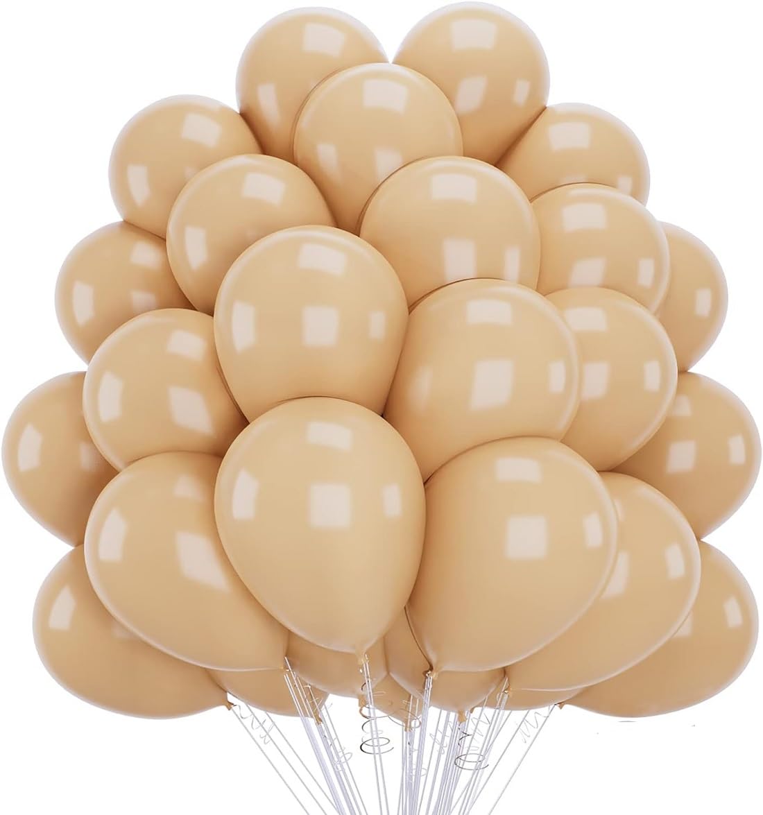 Retro Cream Balloons, 50 Pcs Beige Balloons For Birthday Decorations, Anniversary, Wedding Decorations, Baby Shower Decorations (Retro Cream) - Rubber-image-9