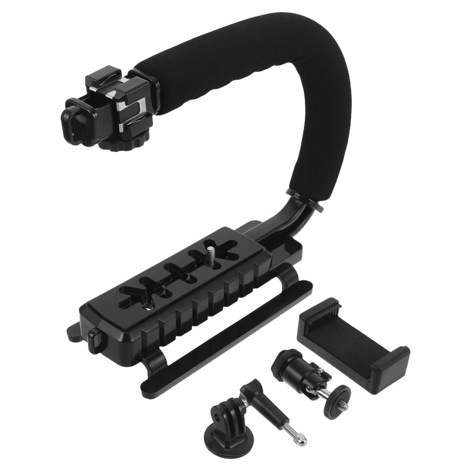 Angoily Supporto Stabilizzatore Manuale per Telecamera Portatile con Vite Lunga Impugnatura Stabilizzatrice Compatta per Videocamera Dv e Smartphone Kit Stabilizzatore Video