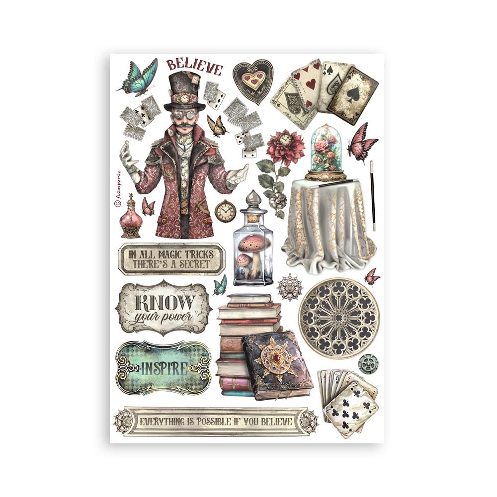 Washi Pad Stamperia Per Scrapbooking - Carta Decorativa Traslucida Golden Harmony - 8 Fogli A5 - Foto 9