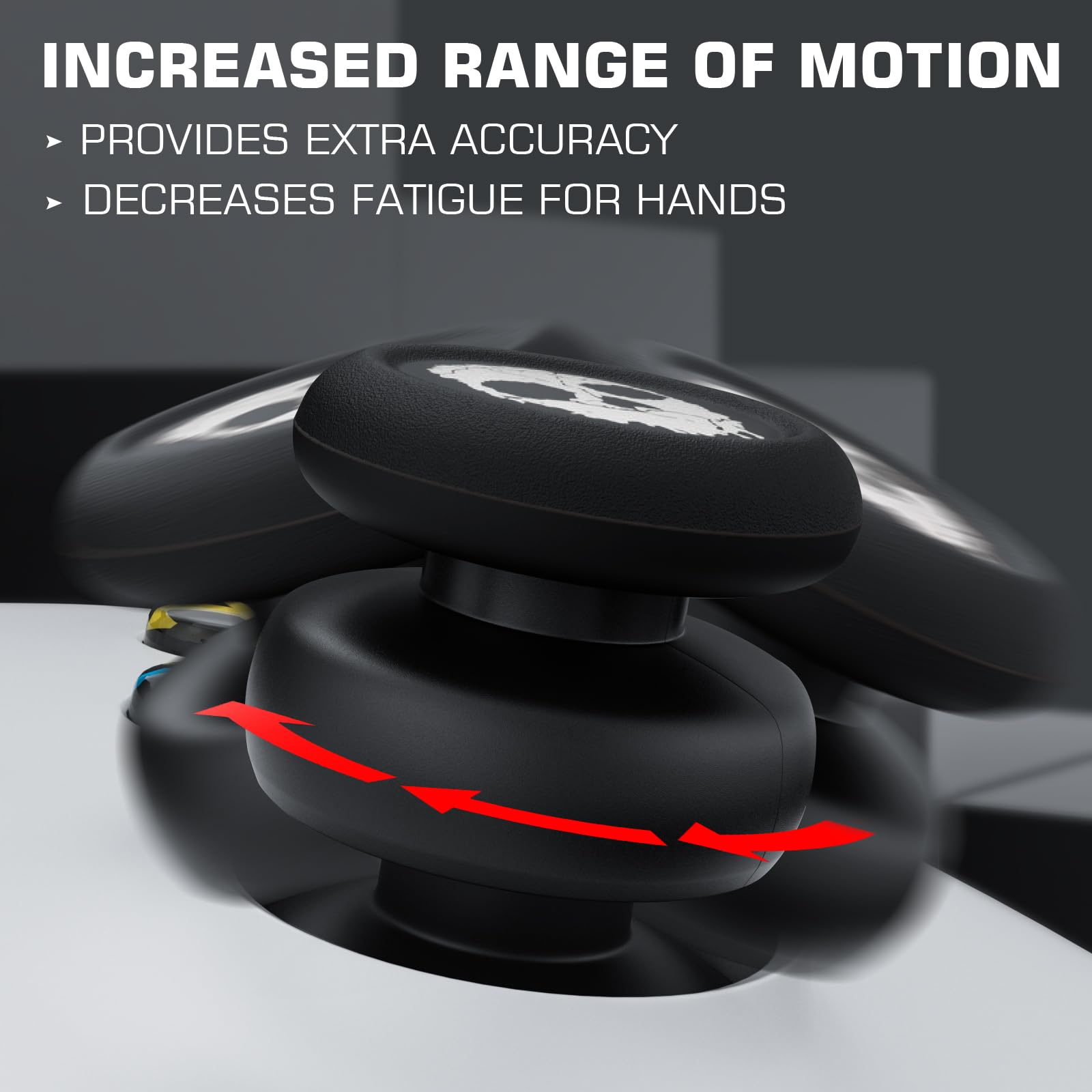 Extensor de pulgar que no se cae y funda de agarre de silicona, 2 juegos para Xbox Series X/S y Xbox One S/X (blanco fantasma)