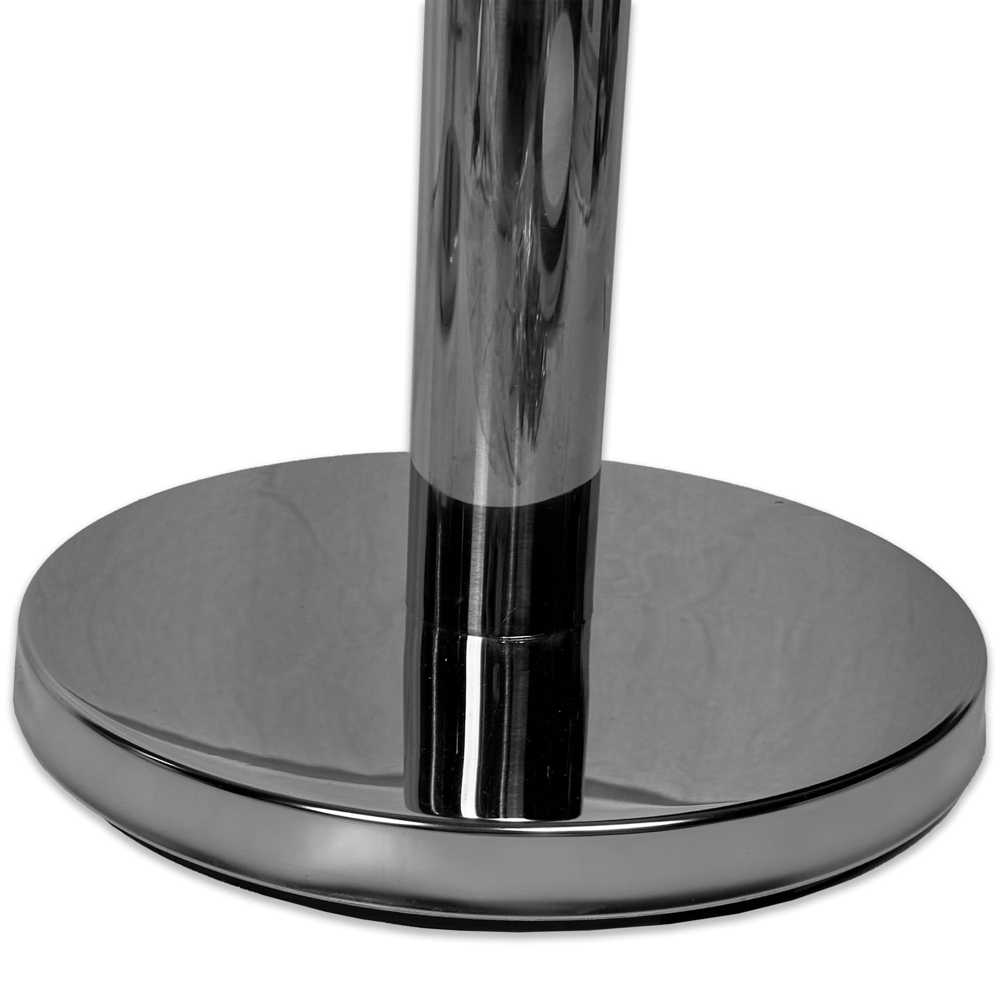 UvV BounceLine Personenleitsystem, Absperrpfosten, Edelstahl, 2 Pfosten 90 cm Hoch je 3 m Gewebeband (Stahl 8 kg (Heavy), gelb/schwarz)