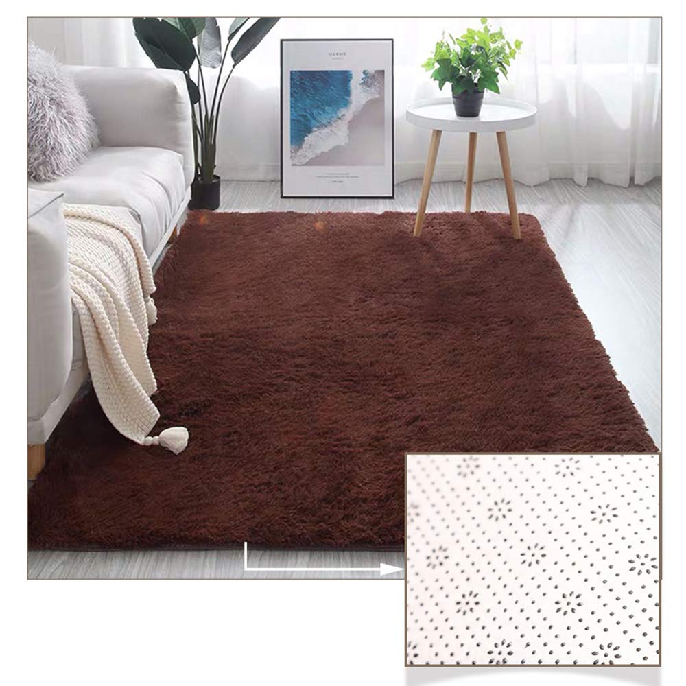 GueTTO Shaggy Prestige - Tappeto a pelo lungo, per decorare soggiorno, camera da letto, come tappetino per gattonare per bambini, tappetino da yoga e tappetino per esercizi, giallo, 140 x 200 cm