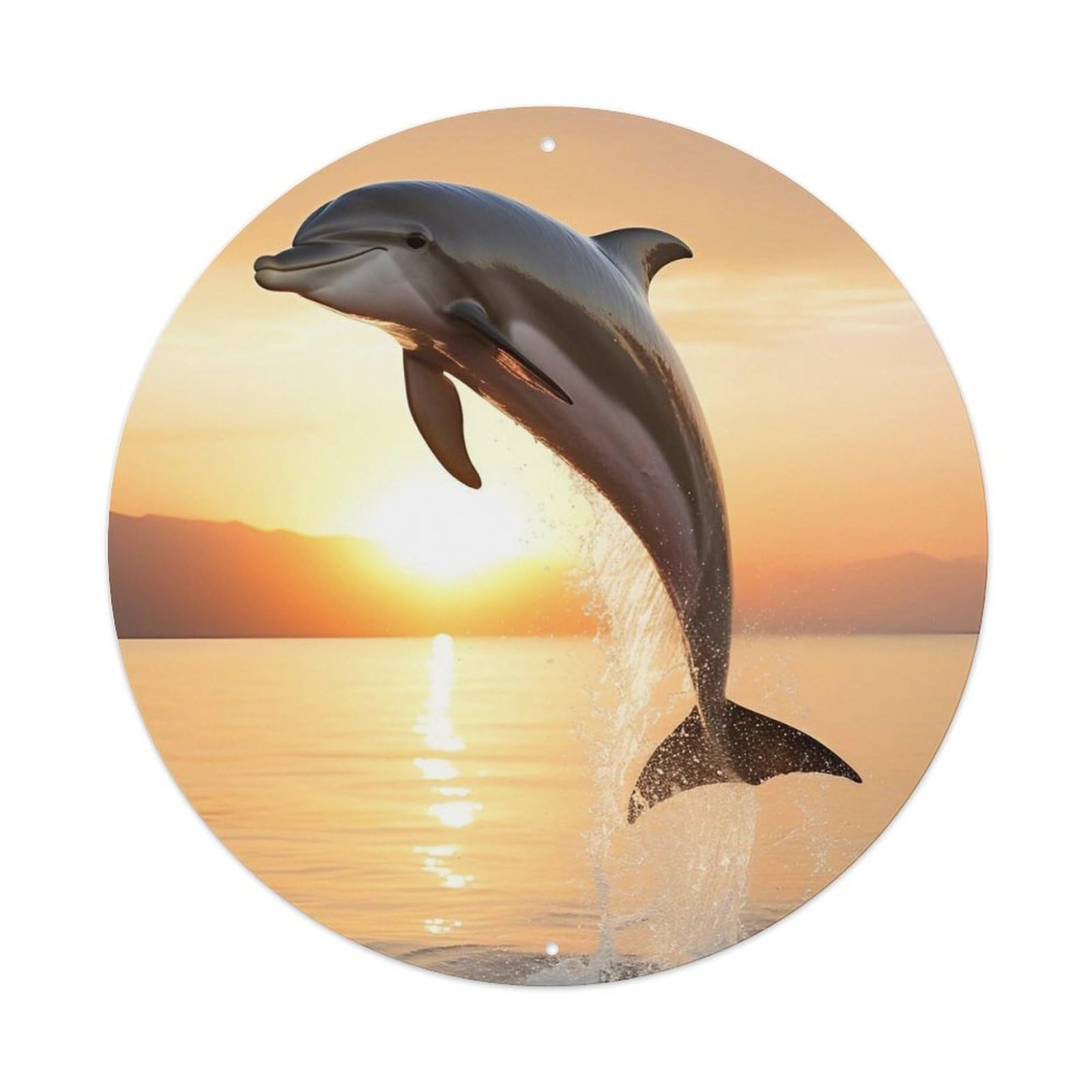 Bottle-nosed Dolphin Animal Artwork Metal Tin Sign