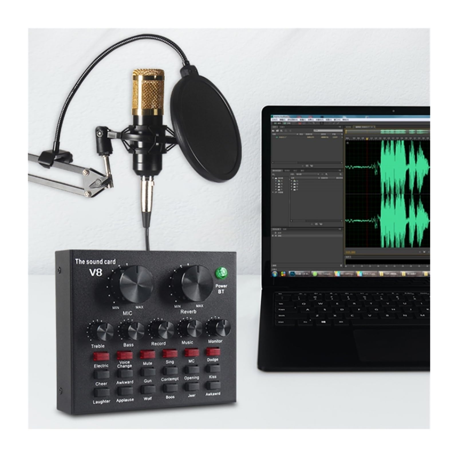 Mixer audio, Scheda audio professionale V9 Streaming Trasmissione in diretta Poast Studio di registrazione Attrezzatura Cambia voce Interfaccia