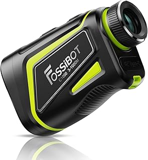 FOSSIBOT Golf Rangefinder Laser Range Finder with Slope and High-Precision Flag Pole Locking Vibration Function, 6.5X Magnification, 1100 Yards, C1000 Rechargeable Range Finders with Magnet Stripe