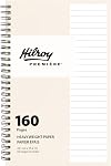 Hilroy Premiere Spiral Un carnet de notes, petit, 6” x 9.5”, Papier doublé de crème, 160 Pages/80 Feuilles (590001)