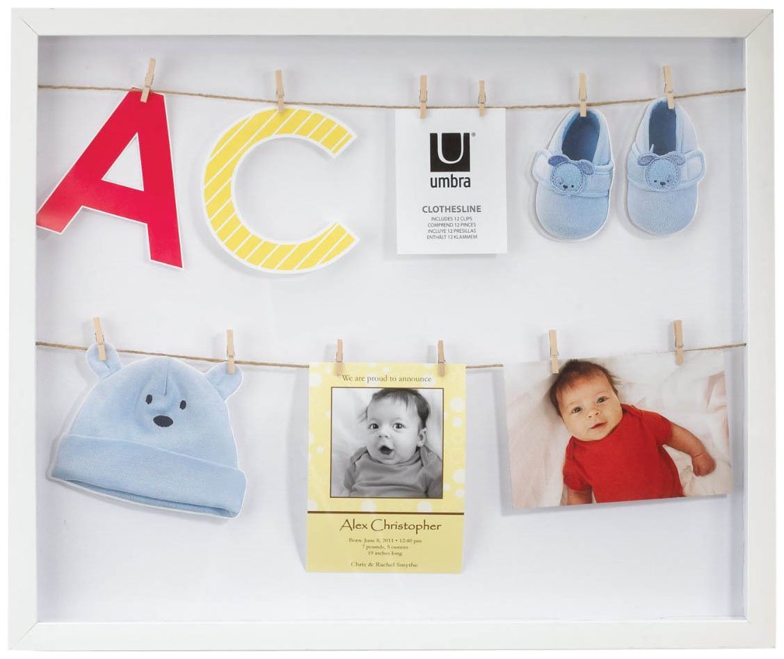 UmbraWhite - picture frames, clothesline shadowbox