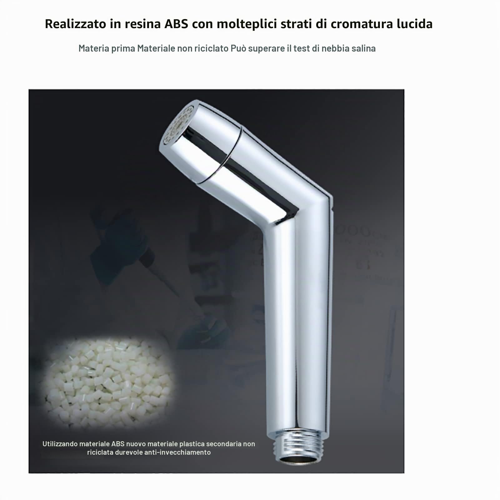 Doccetta bidet a mano, doccetta regolabile ABS Cromo kit spray per pannolini per bambini, con erogatore per rubinetto, tubo e gancio o supporto a parete