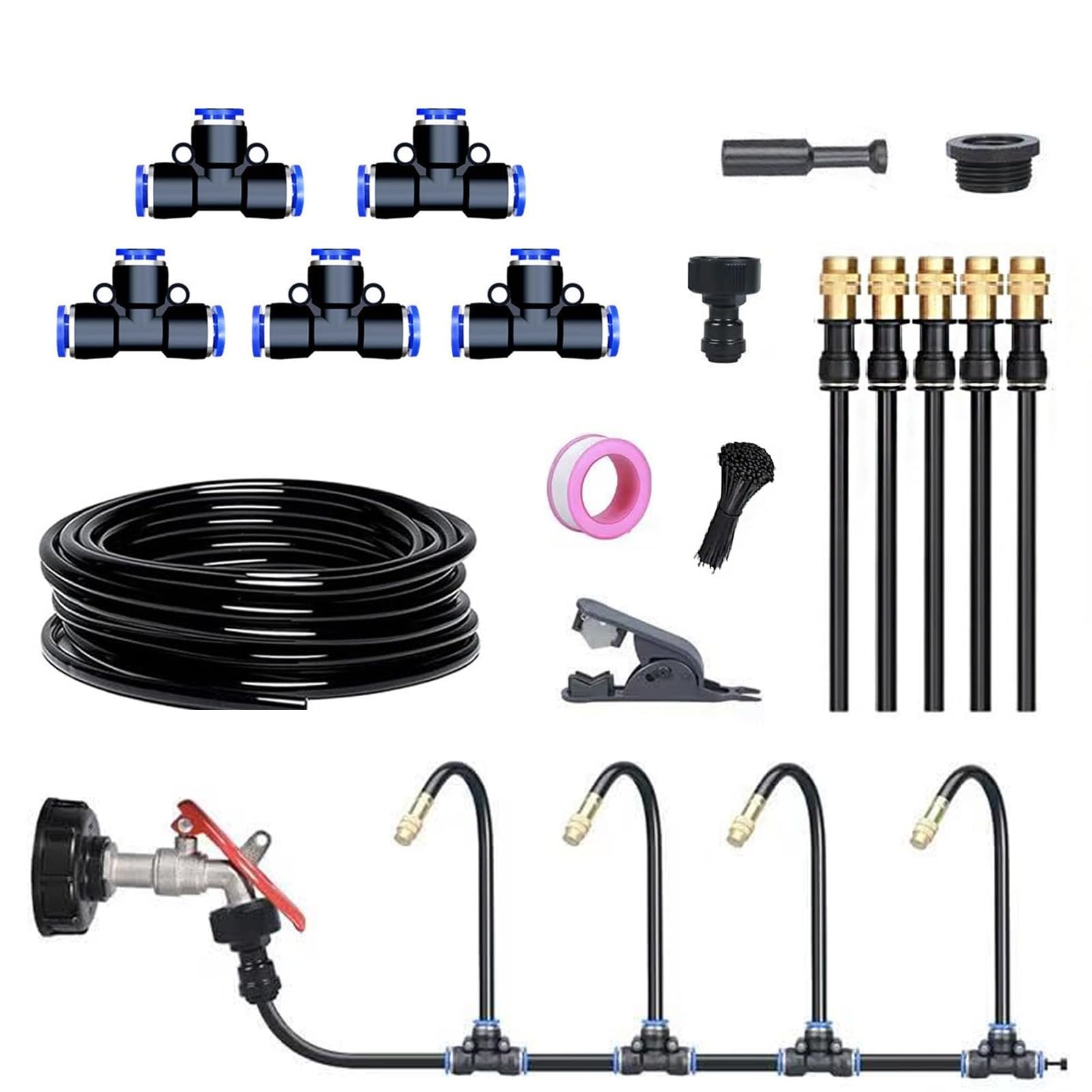 360° Curved Garden Automatic Irrigation System, Drip irrigation system kit sprinkler garden watering