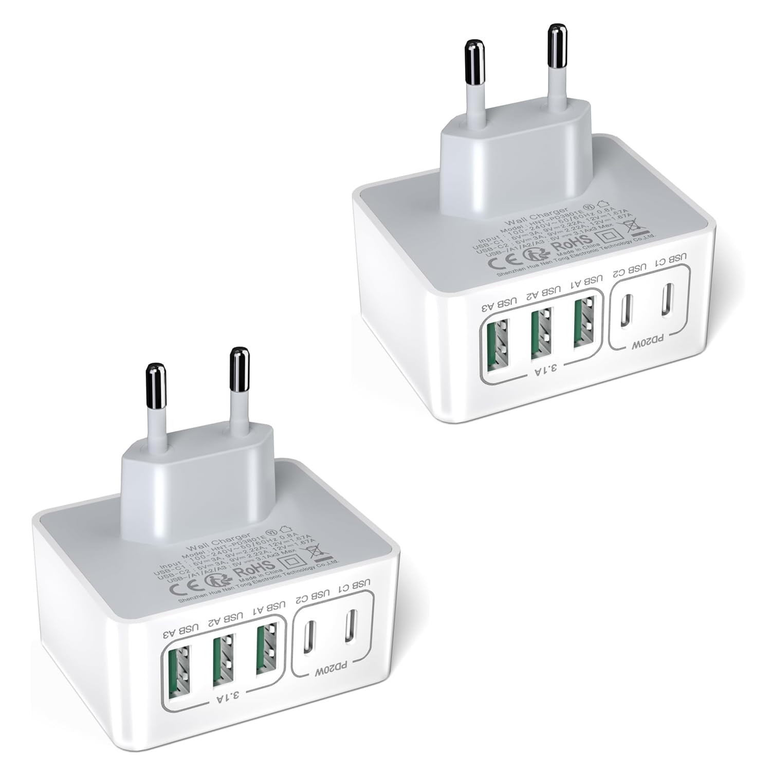 USB Ladegerät Mehrfach50W für iPhone, Samsung