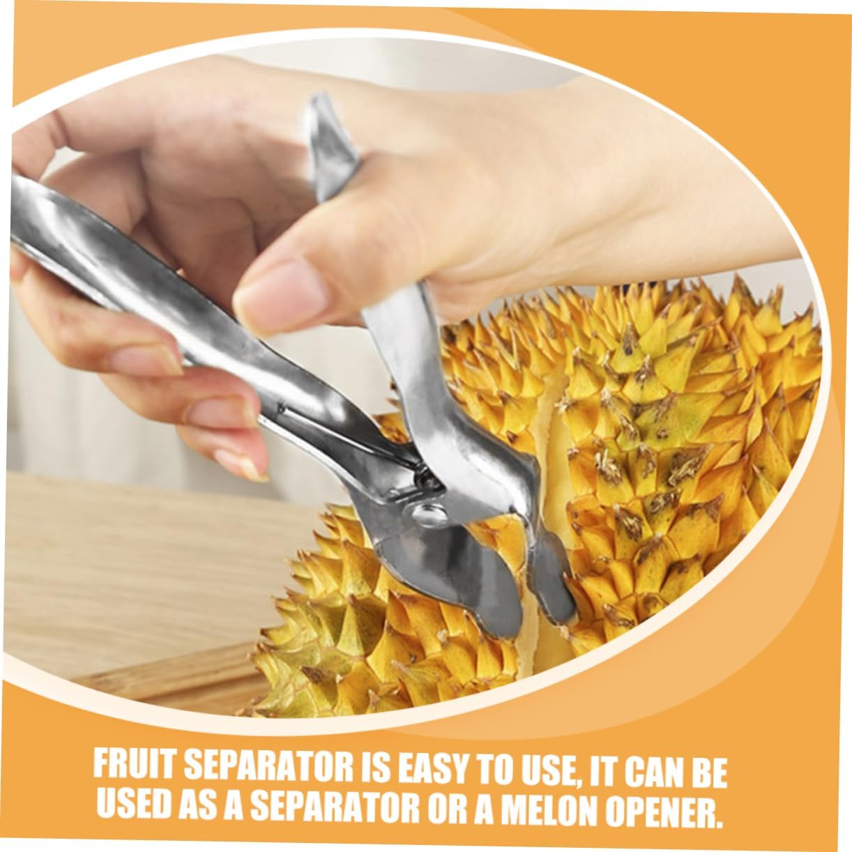 BESPORTBLE 2pcs Opener Tool Compact Stainless Steel Separator Effortless Fruit Opener for Home Picnic Use Easy Use Design