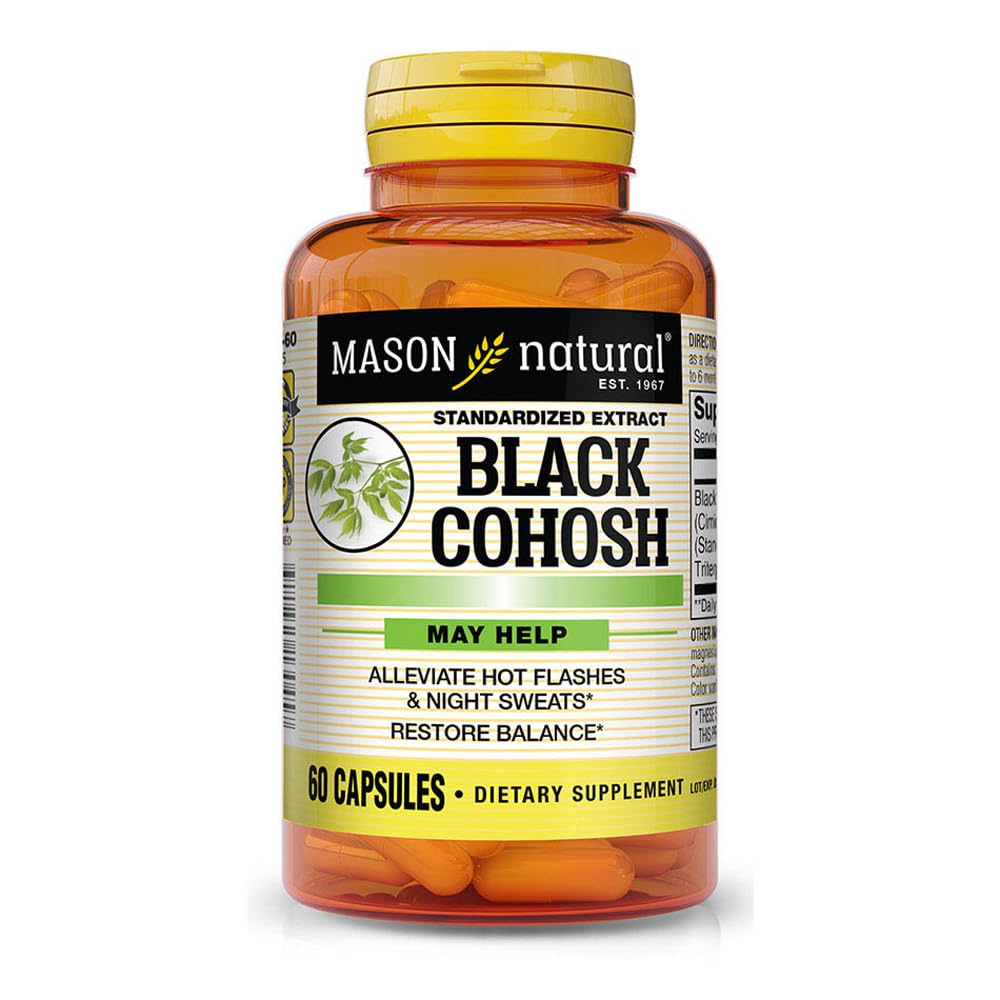 MASON NATURAL Black Cohosh, Standardized Extract, 60 Capsules (40 mg per Capsule)