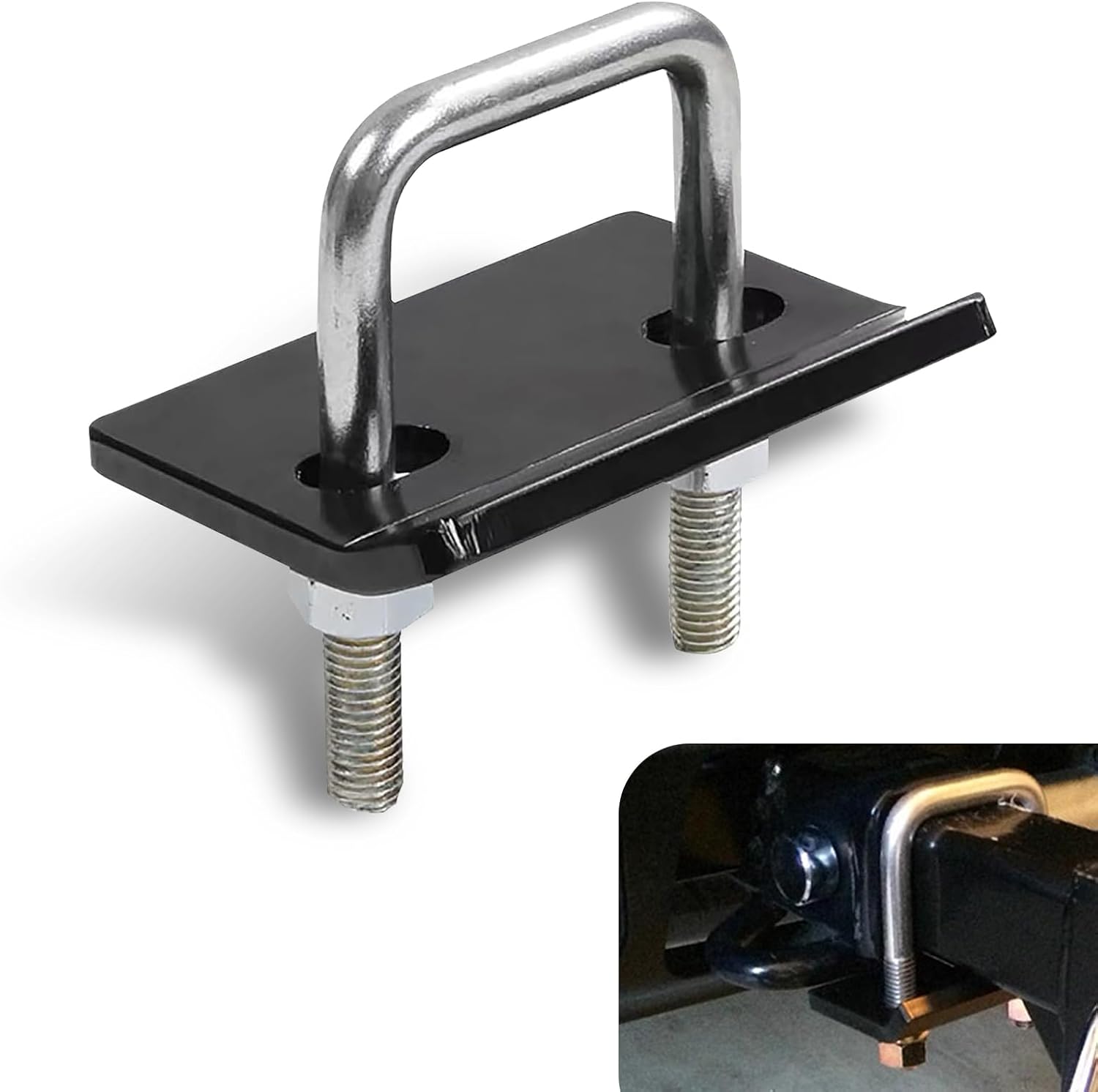 Hitch Tightener Anti Rattle Clamp, Heavy Duty Hitch Stabilizer for 1.25″ and 2″, Weatherproof Anti-Rust Rubber Isolator, Safe Transporting Towing Accessories for Trailers and Trucks (Black) Hitch Tightener Anti Rattle Clamp, Heavy Duty Hitch Stabilizer for 1.25″ and 2″, Weatherproof Anti-Rust Rubber Isolator, Safe Transporting Towing Accessories for Trailers and Trucks (Black)