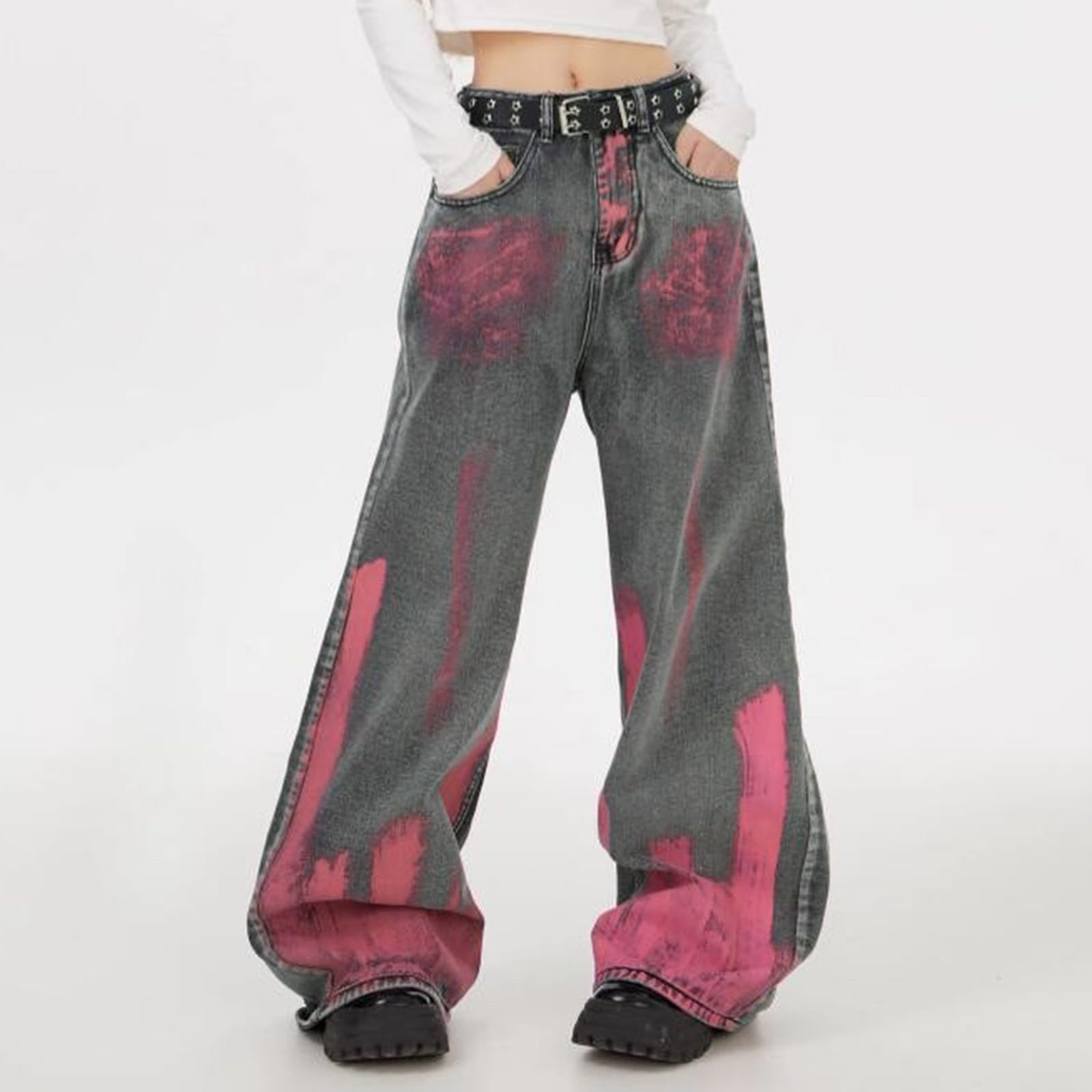 Vaqueros Anchos Mujer Ropa Pantalones Invierno Pantalón Casual Baggy Vaquero Tejanos Ligero Tallas Grandes Primavera Rectos Elasticos Jeans