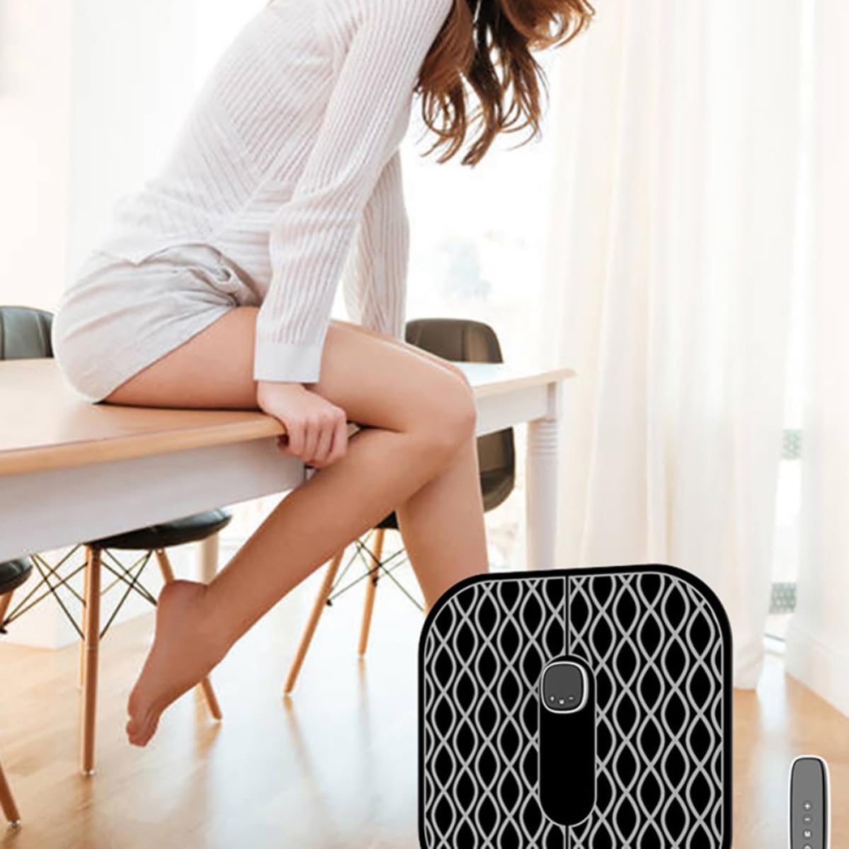 Tragbare Fußmassagematte mit 360° Massage, Leicht, Schwarz