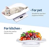 Vista 4 de Básculas digitales para mascotas, mini pantalla LCD de 22.0 lbs/0.04 oz, básculas electrónicas para medir el peso corporal de las mascotas, básculas