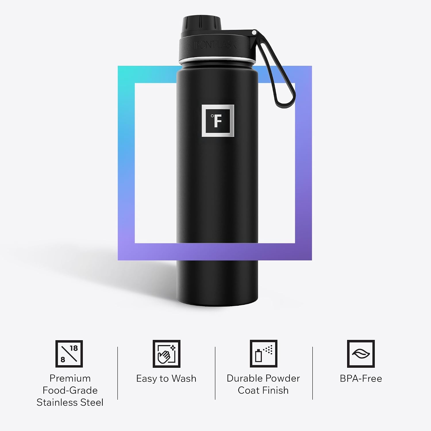  Camping & Hiking Hydration Flask with Spout, Wide Mouth Insulated Stainless Steel Sports Water Bottle - 22 oz Bubble Gum thumbnail