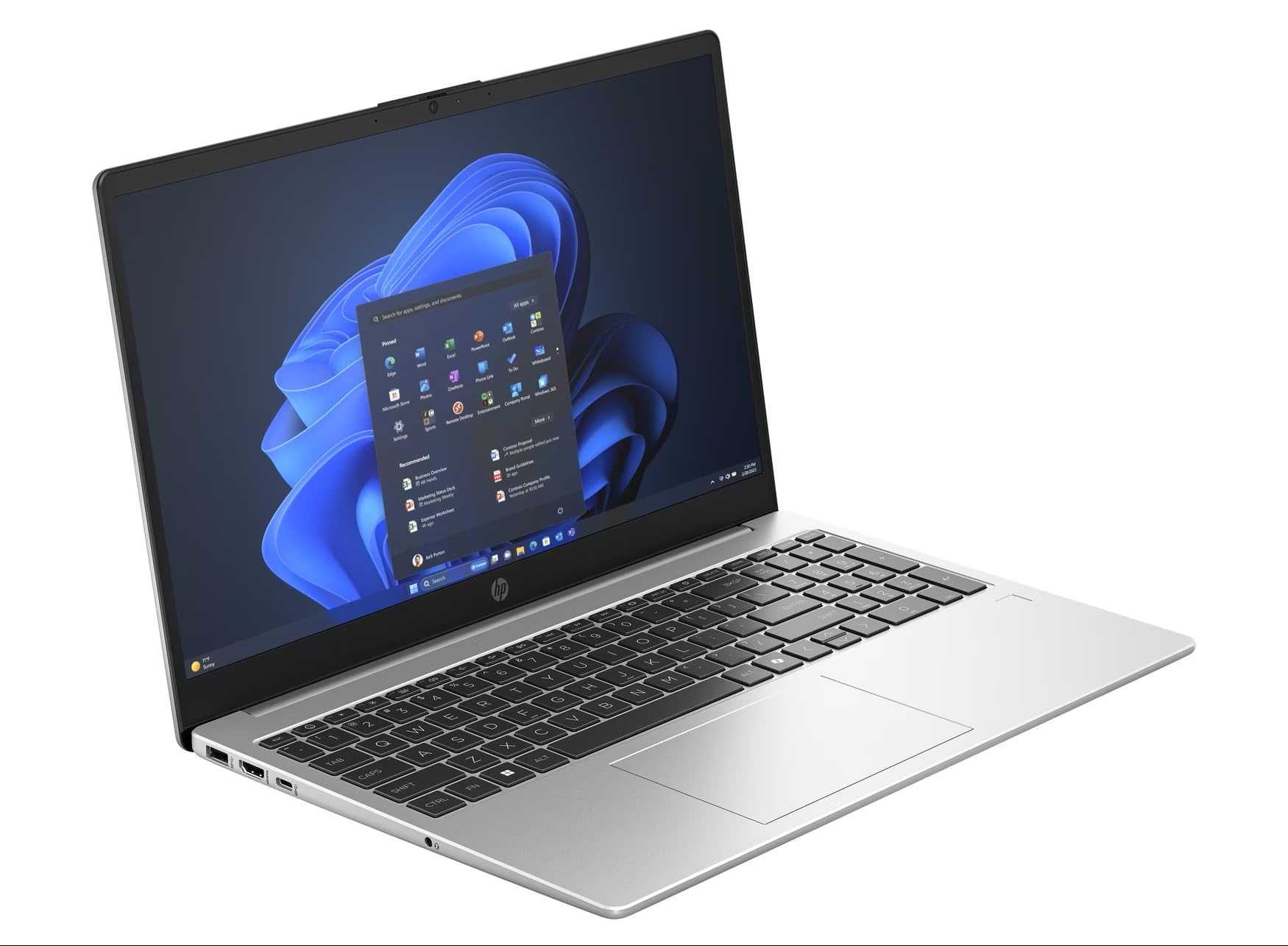 HP 255R G10 Laptop, 15,6 Zoll FHD IPS Display, AMD Ryzen 5 7535U, 6 x 4.50 GHz, 16 GB DDR5, 1000 GB SSD, AMD Radeon 660M, Norton 360, Windows 11