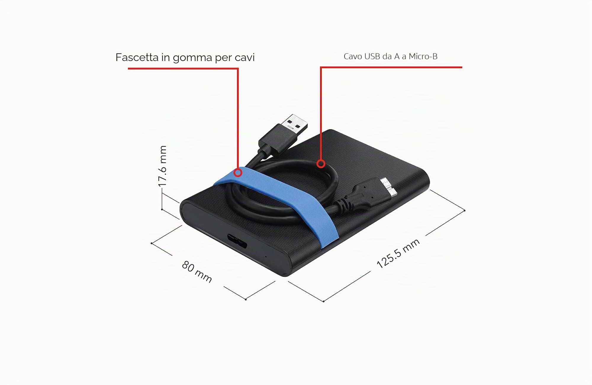 Verbatim Store'n'Go Enclosure Kit 2.5" USB 3.2 Gen1 53106, Color May Vary