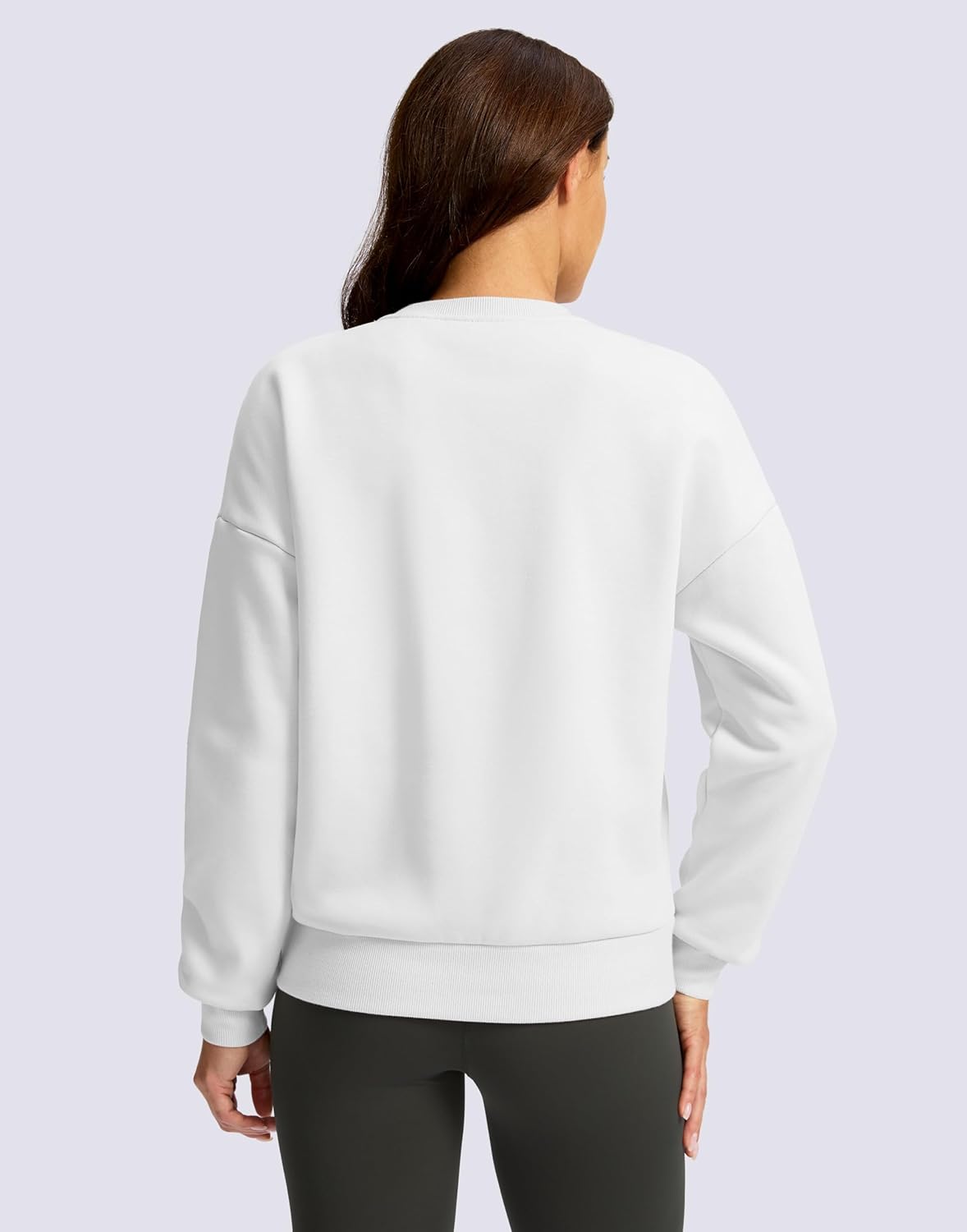 SANTINY Women's Fleece Sherpa Lined Sweatshirt Warm Winter Pullover Sweaters Cozy Thick Crewneck Sweatshirts with Pockets - Image 5