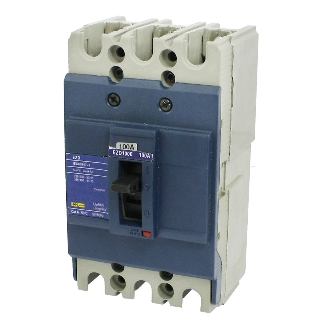 IEUMJNAT 100A 690V Overload Protection 3 Pole EZD-100E Circuit Breaker
