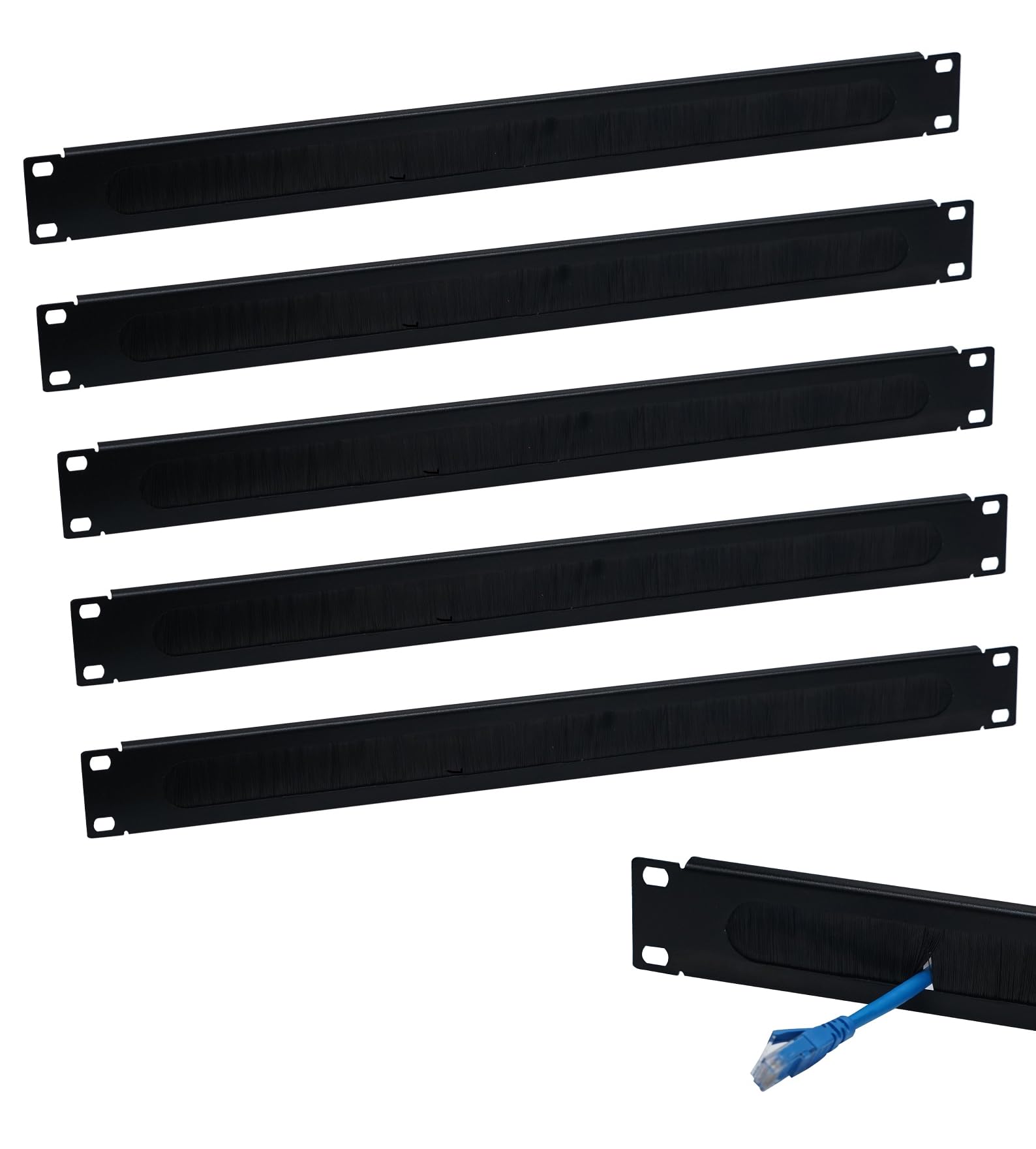 SR-Link 1U Brush Rack Mount Panel Spacer for 19 Inch Server Rack Enclosure or Network Cabinet (Pack of 6)-image-16