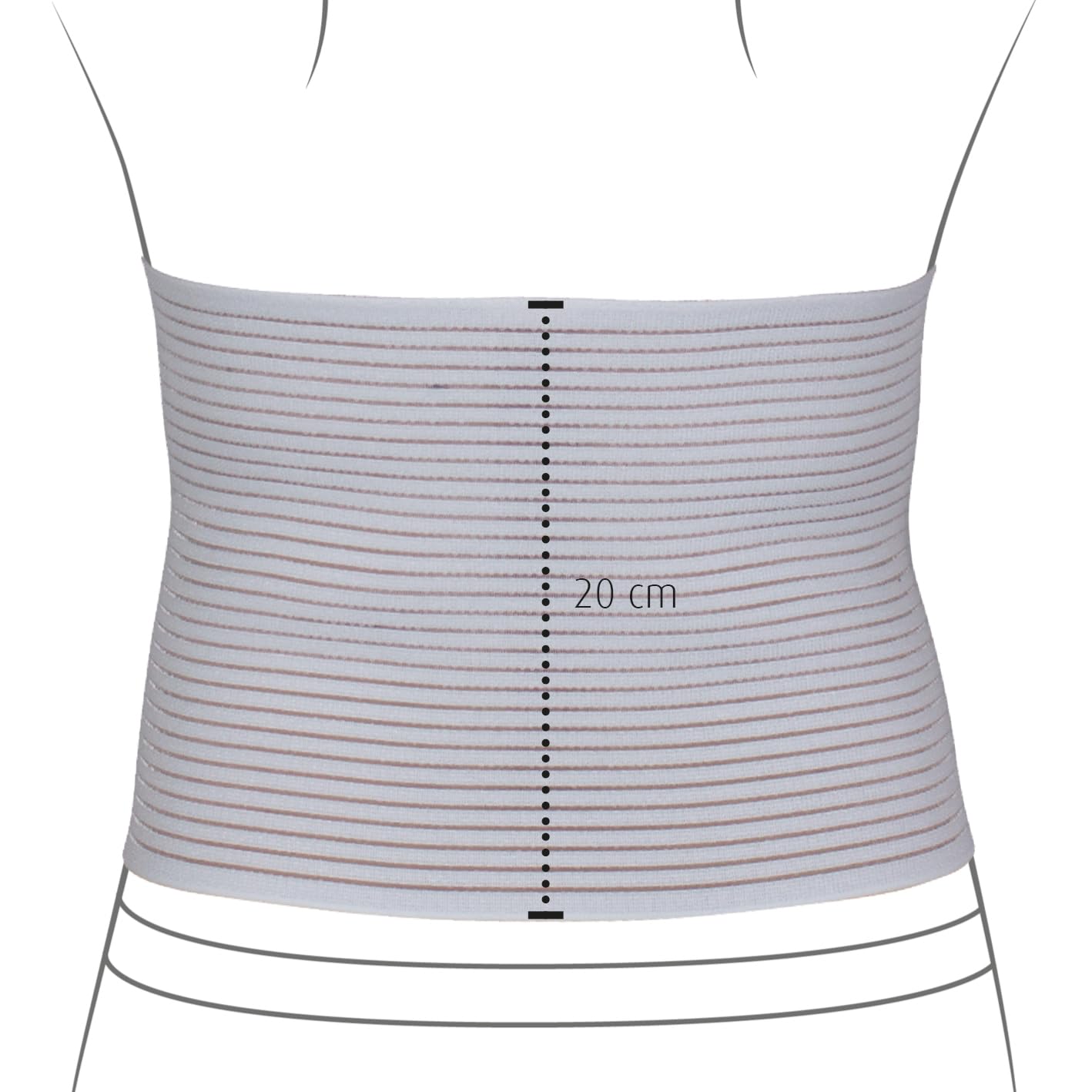 Hydas Bauch- und Rückenstützgürtel, Stützt bei Muskelschwäche und gibt der Wirbelsäule halt, fördert eine aufrechte Körperhaltung, Made in Germany, Gr. 3