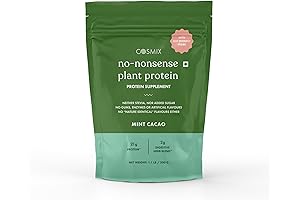 Cosmix Organic Plant Protein Powder: 21g Pure Pea & Brown Rice Protein, Vegan, Gluten-Free