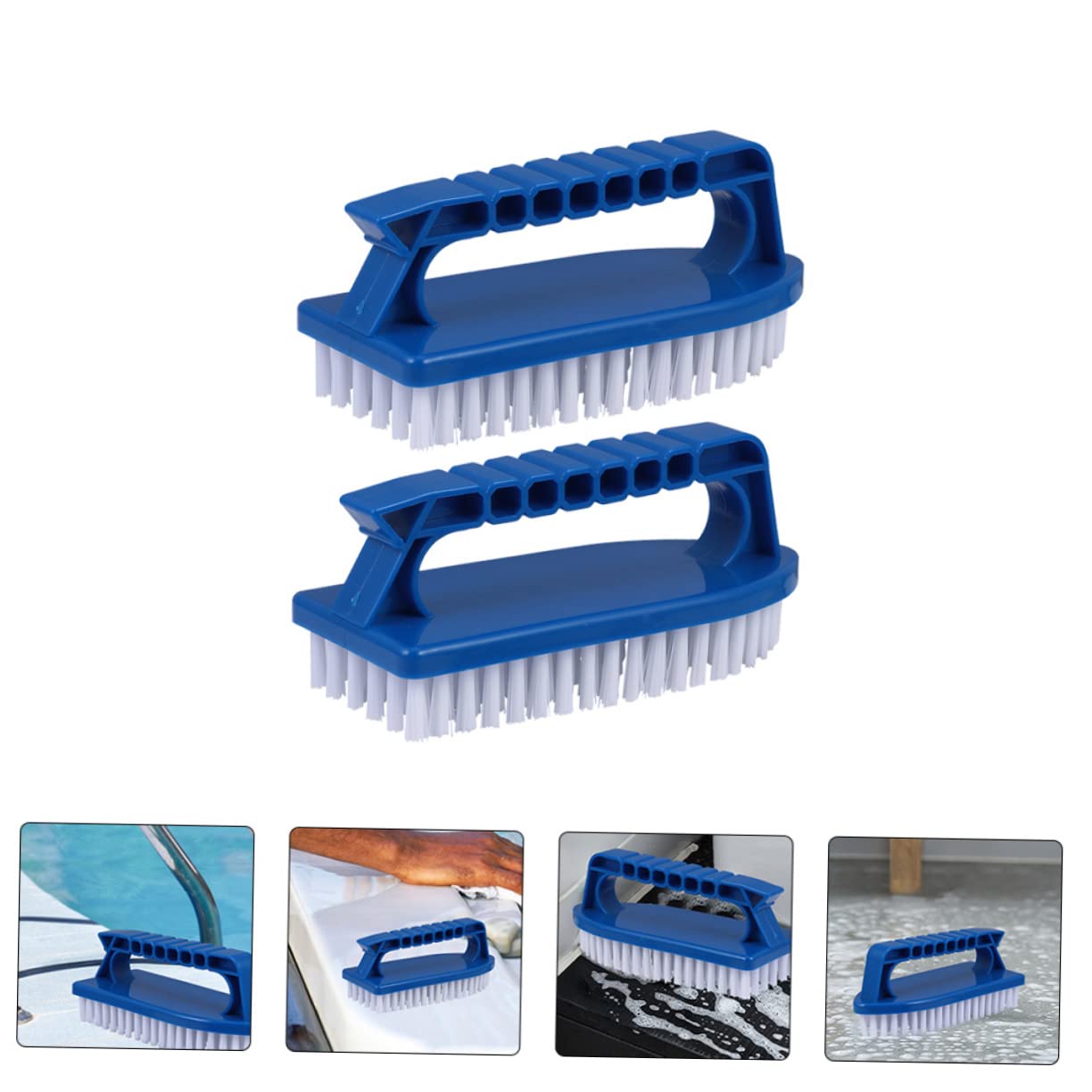 Milisten Lot De 3 Brosses De Nettoyage De Piscine À Poignée Ergonomique pour Évier Sol Antidérapantes 2 Pièces X 3