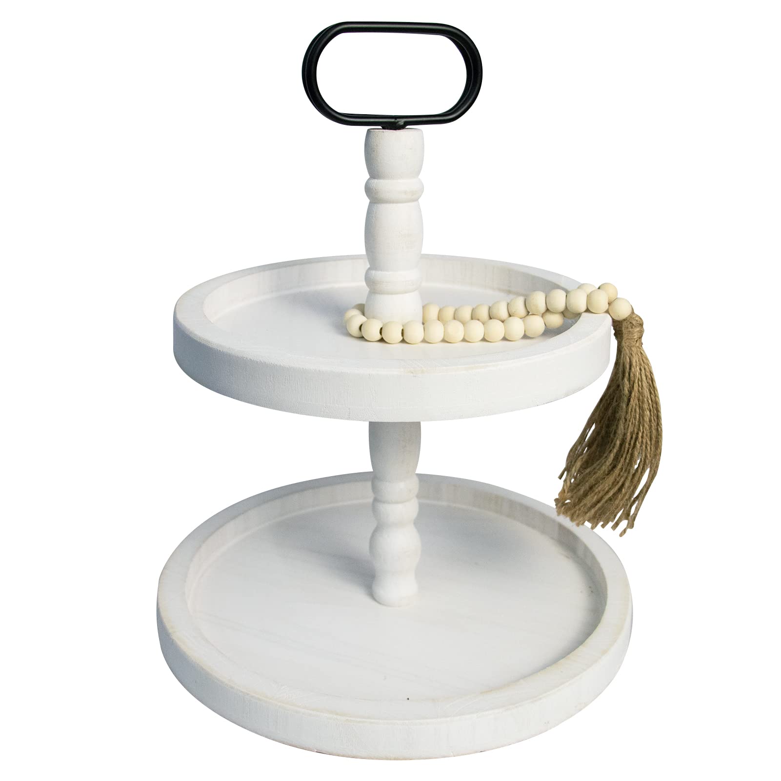 TNQNCFL 2 Tiered Tray Decor,Rustic Tiered Tray Decor, 2 Tiered Tray