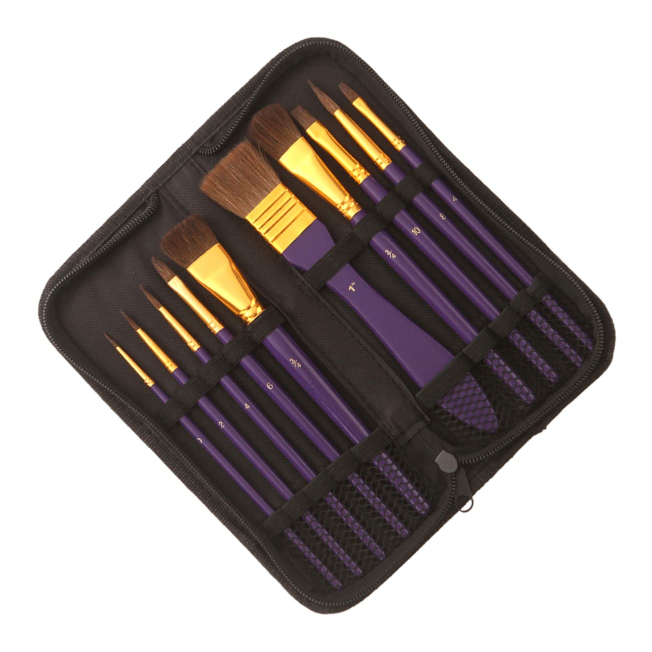 Angoily Wooden Handle Stencil Brush Set Long Handle Template Painting Supplies