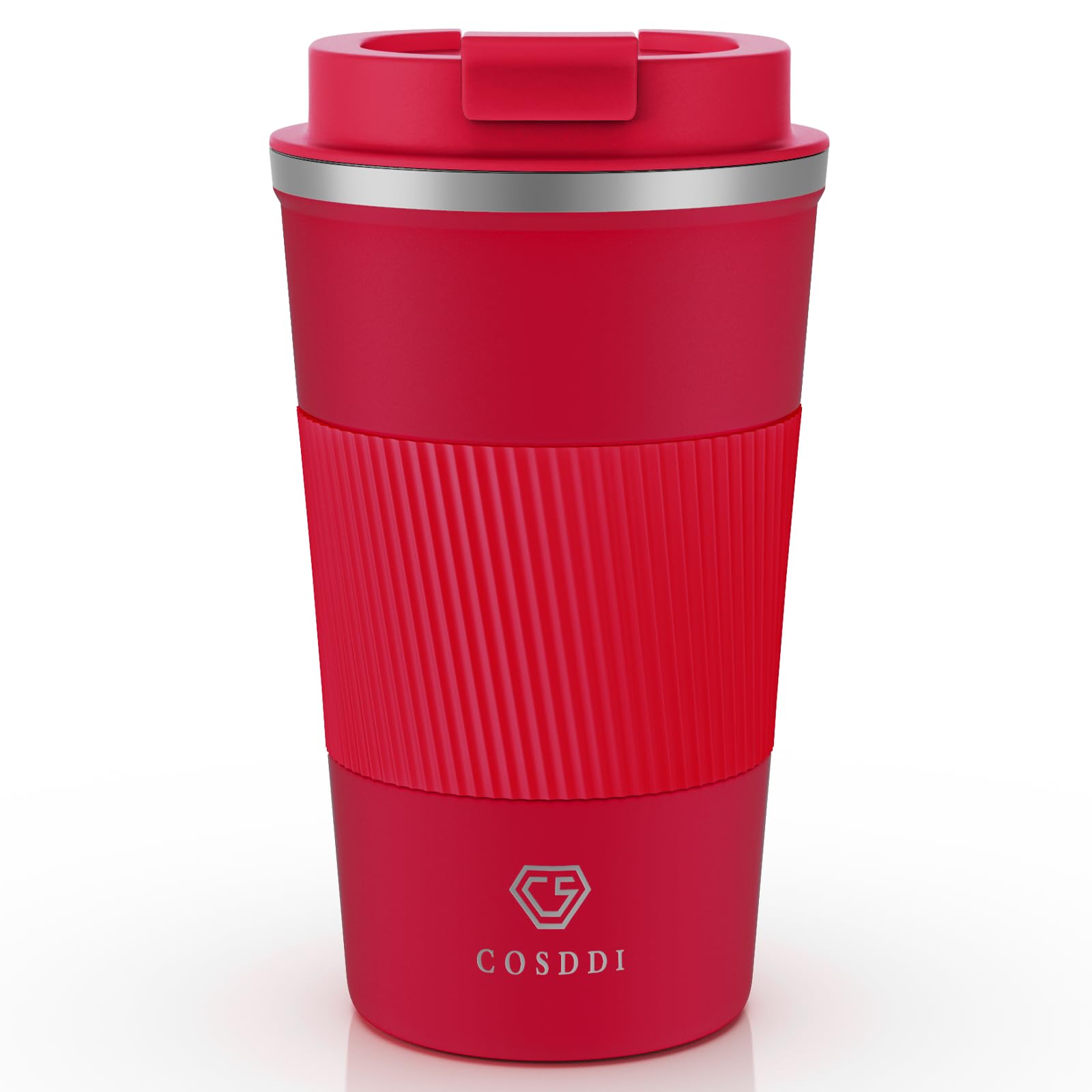 CS COSDDI Thermobecher- Isolierbecher, Edelstahl Travel Mug, 18oz/510ml Vakuum auslaufsicher Reisebecher mit Deckel, Autobecher, doppelwandig isoliert für Kaffee, Wasser und Tee, Kaffee-to-go Becher