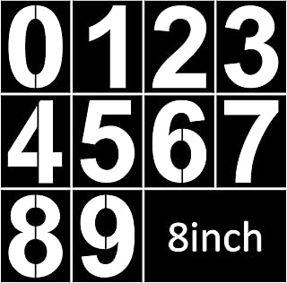 8 inch Number Stencils Set 0-9 Address Number Stencil Templates Reusable Plastic Number Stencils for Cake Stencil Number Painting Stencils Templates