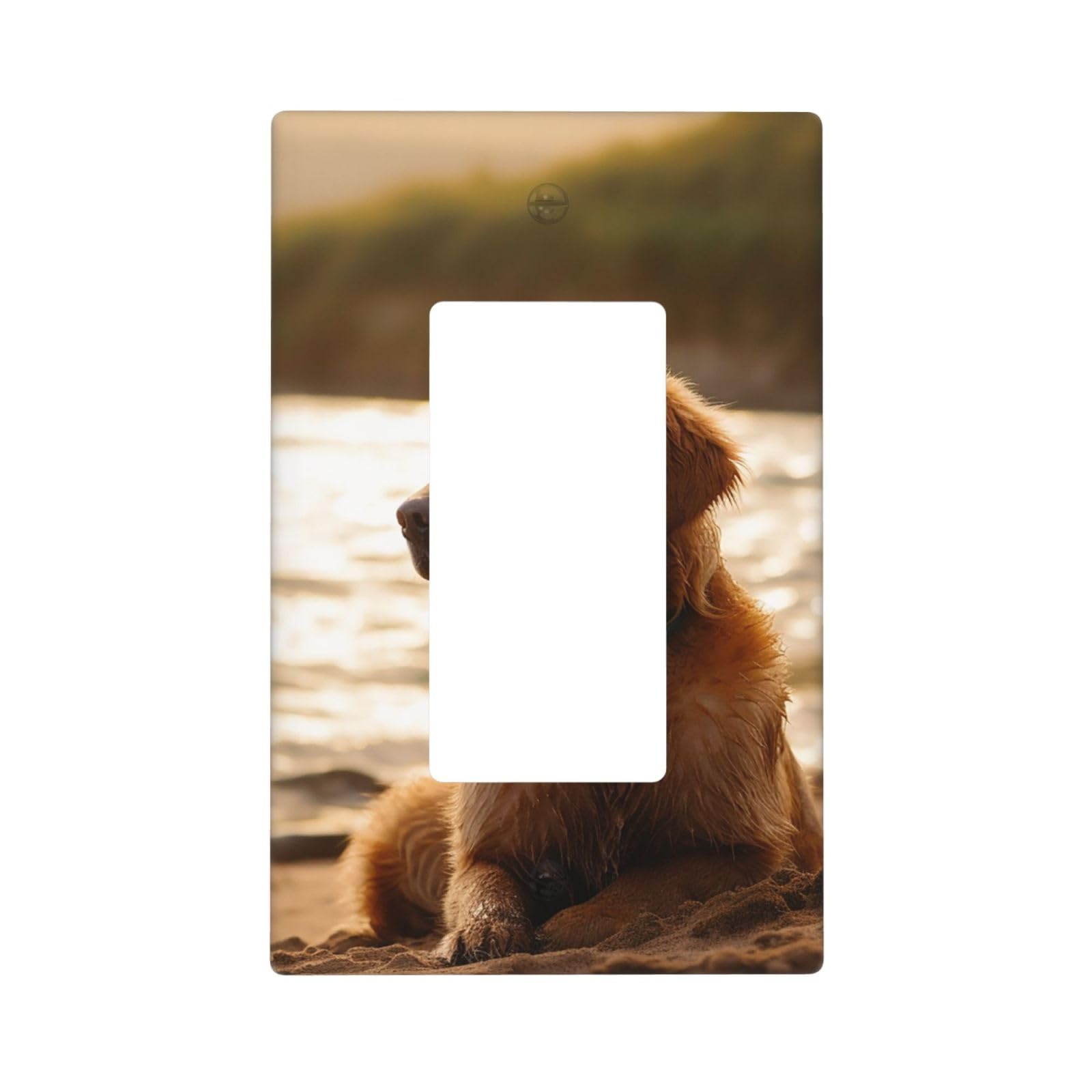 Retriever Wall Plate Cover 1 Gang Light Switch Cover Decorative Single Duplex Wall Plates Standard Size Decorator Blank Electrical Switch Plate Cover for Electrical Outlets