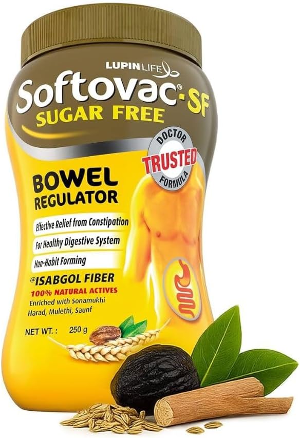 (Sugarfree) Bowel Regulator 250g - 100% Natural Actives: High Fiber Formula enriched with Sonamukhi, Harad, Mulethi, Saunf etc.
