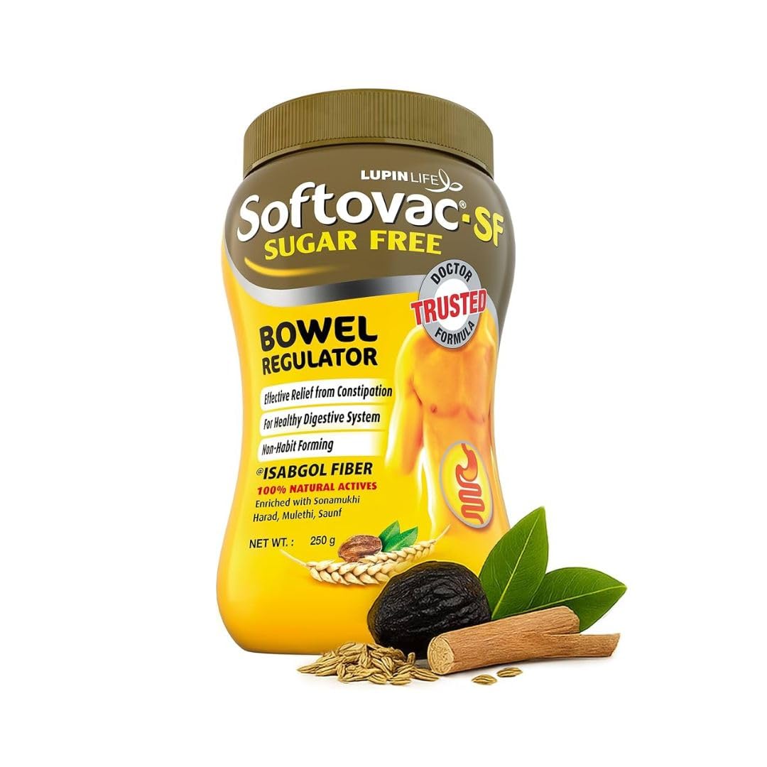 Softovac-SF Softovac Isabgol Fiber Plus Formula 100g Sugar free Psyllium Husk Natural Actives Complete Relief from Constipation Gentle on Stomach Natural Bowel Regulator for Adults — Amazon image 10