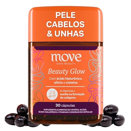 Beauty Glow Multivitamínico Pele Cabelo Unha Move Skin Beauty 30 Cápsulas
