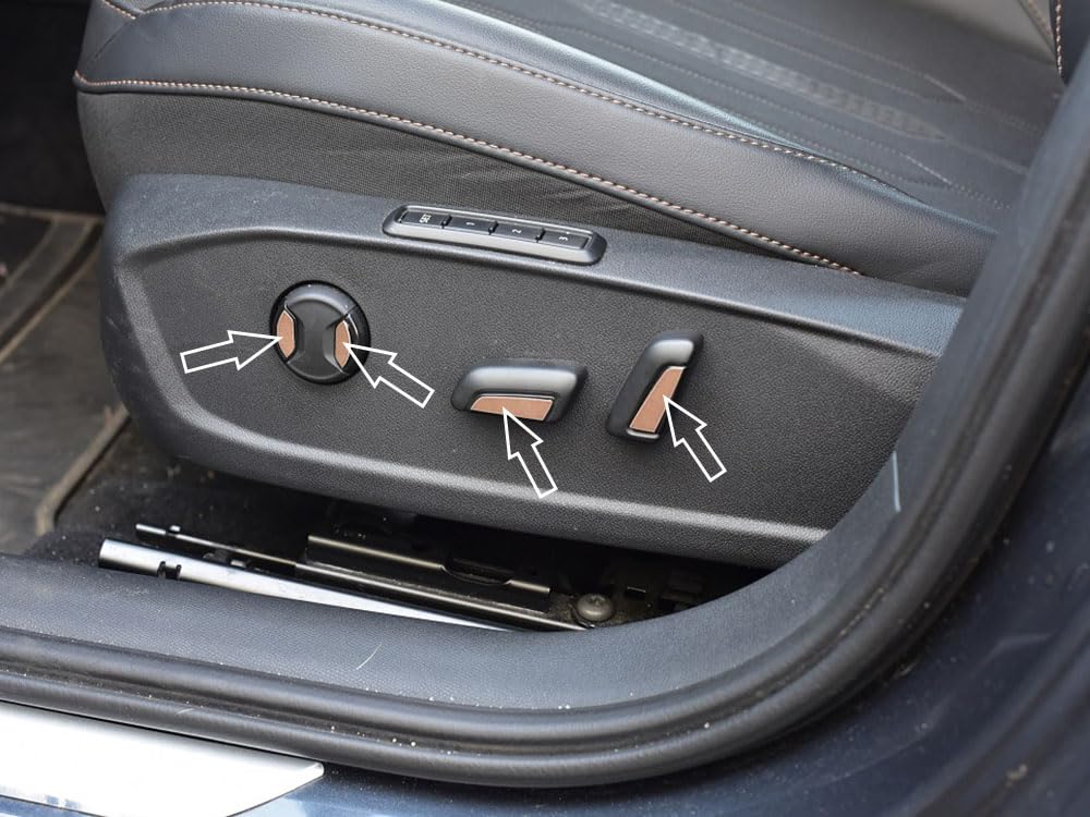 Steel Cover for Cupra.Leon/Formentor | Colour Copper Style - Seat Adjustment Decor | 4 Pieces Stainless Steel V1 V2 VZ1 VZ2 VZ3 VZ5 VZ Veloz Edition Leon Tuning Accessories