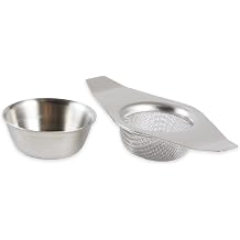 RSVP International Tea Strainer Collection, Strainer & Drip Cup