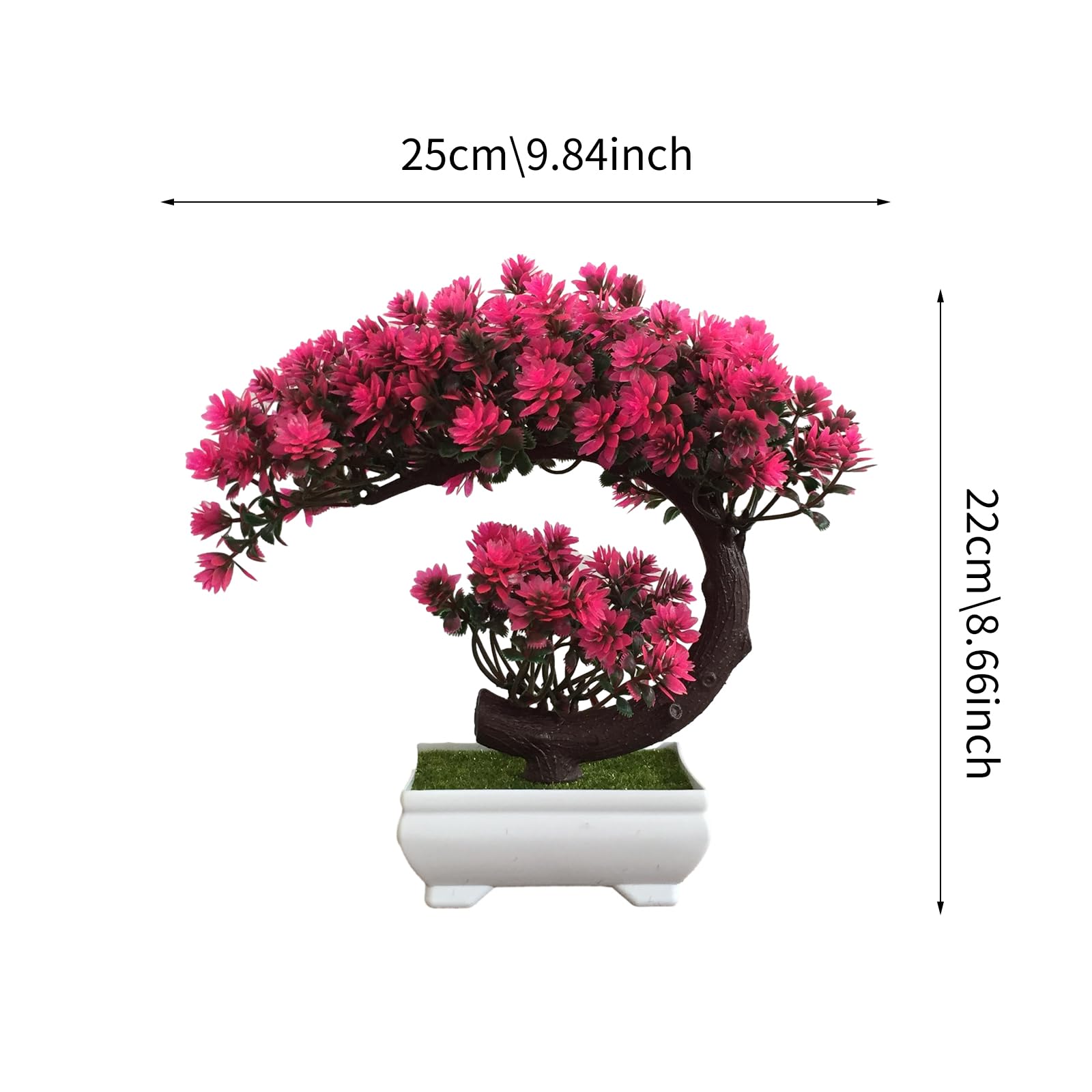 Bonsaï Artificiel Réaliste 25 Cm - Plante Décorative Intérieur En PVC - Sans Entretien, Pour Bureau, Salon