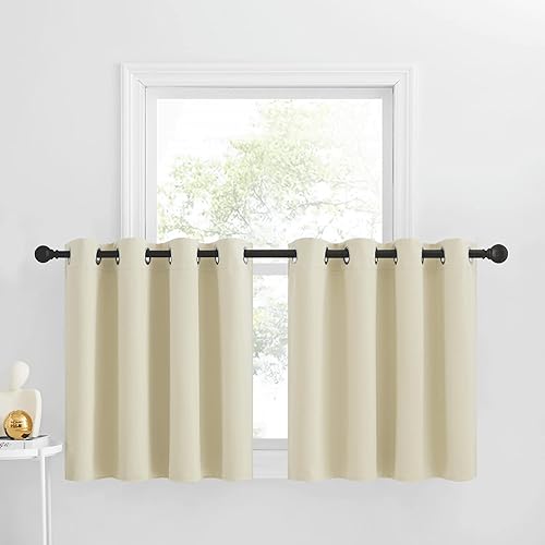 Miniatura 25 de NICETOWN Cortinas Opacas para Ventana de Guardería - Tratamiento de Ventana con Parte Superior de Ojales, Paneles de Cortinas Opacas (Verde Biscotti