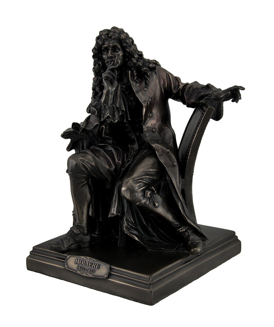 Unicorn StudiosWU75447A4 Jean Baptiste Poquelin Moliere Master of Comedy Actor Sculpture