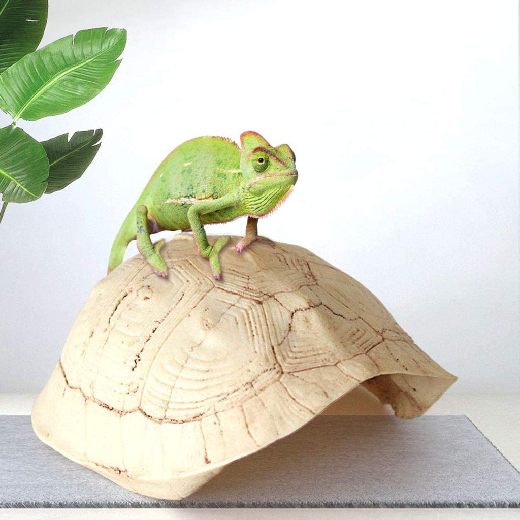 Concha de Tortuga escondite de Reptiles, Caja de Cueva de Reptiles, decoración de hábitat, escondites de arañas, Peces, lagartos, Serpientes, Accesorios para Cajas de Reptiles, Adornos