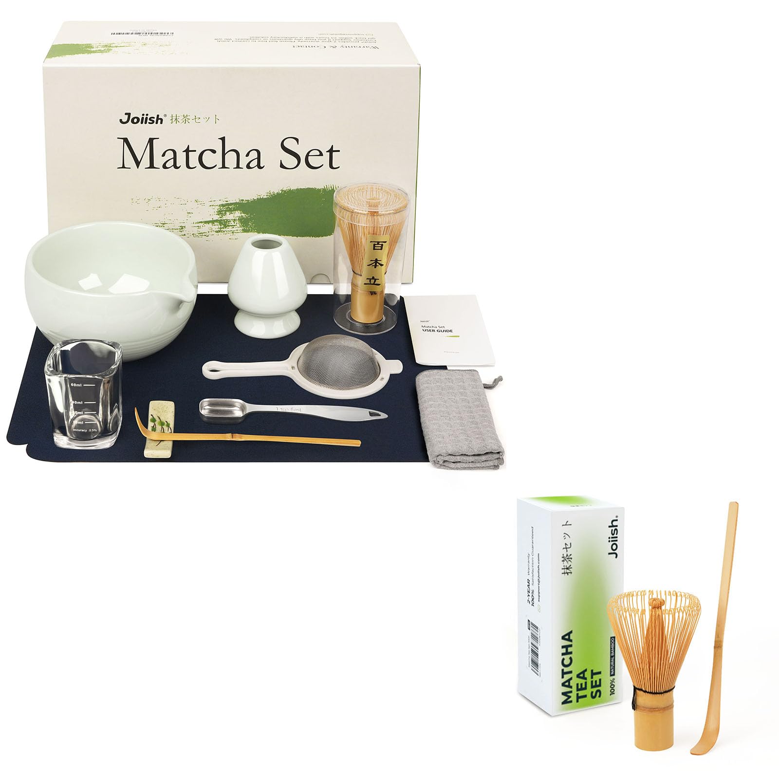 Joiish 10-Pcs Grey Matcha Kit Set and Replacement Matcha Whisk