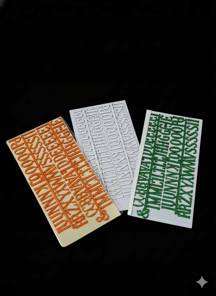 Upper case Plastic Alphabets,self Adhesive Welcome Board Letters, 1 Inch Plain Letters, DIY Craft Supplies for Home Decor, Scrapbooking, Word Art (1 INCH) (Pack of 3)