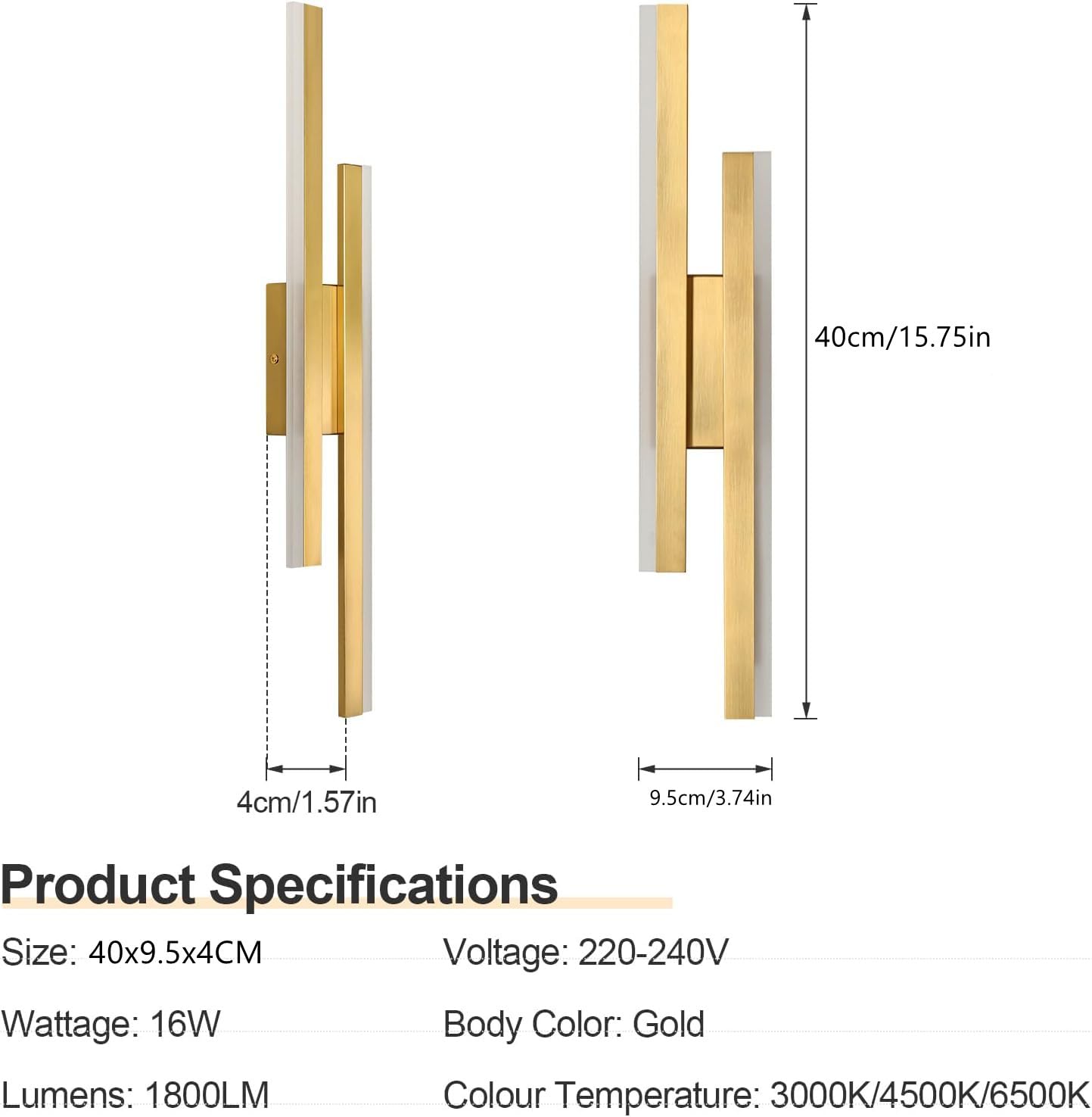 DELIPOP Indoor Wall Lights Gold - Image 4