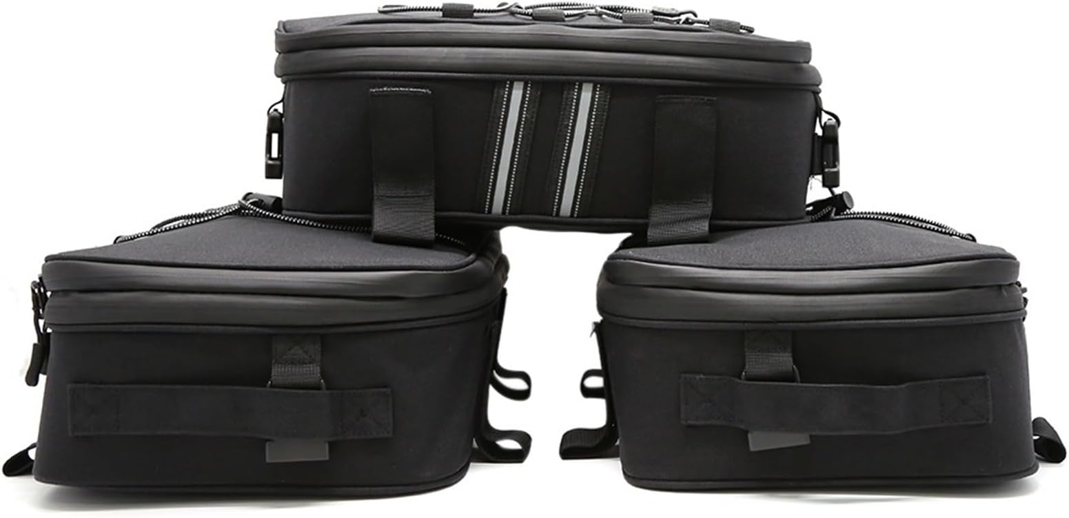 NOLLAM Motorcycle Side Pouch Top Case Bag For Aluminum Alloy Side Box Compatible With BMW For R1200 GS LC ADV F700GS F800GS F650GS G310GS For Adventure R1200GSA (Color : Set Of Tree-No logo)