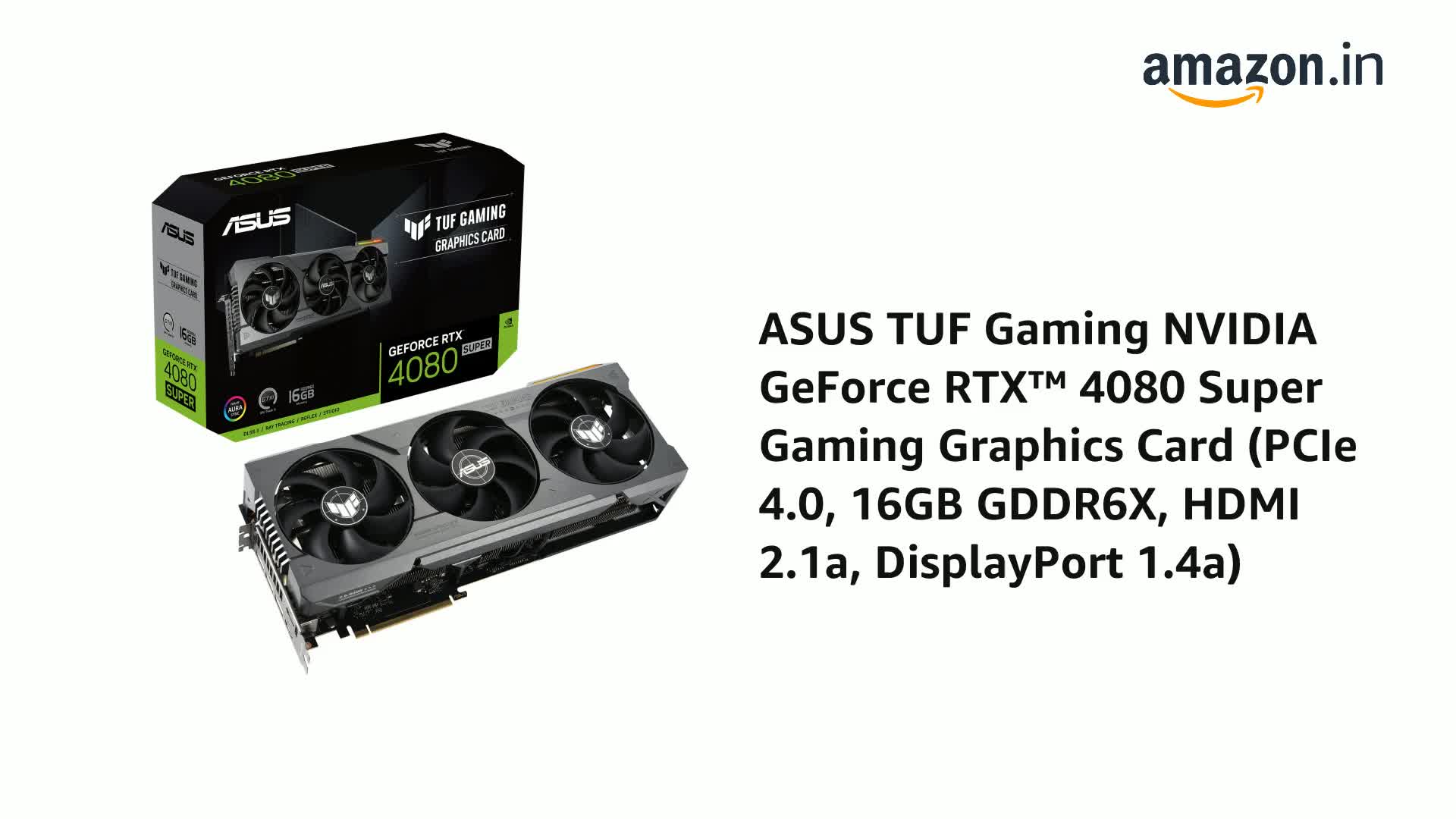 グラフィックボード・グラボ・ビデオカード ASUS TUF Gaming GeForce RTX 4080 SUPER Amazon | ASUS TUF Gaming GeForce RTX 4080 SUPER 搭載 ビデオ